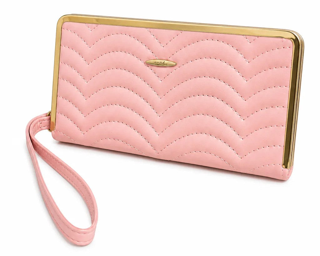 Quilted Wristlet Clutch Wallet