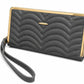 Quilted Wristlet Clutch Wallet