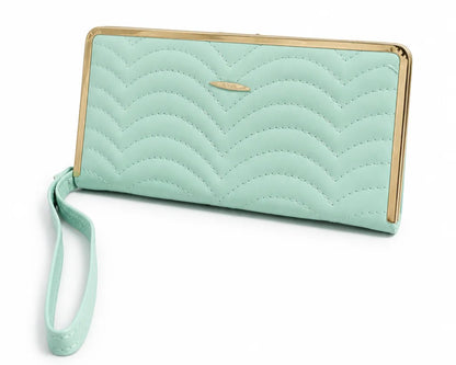 Quilted Wristlet Clutch Wallet