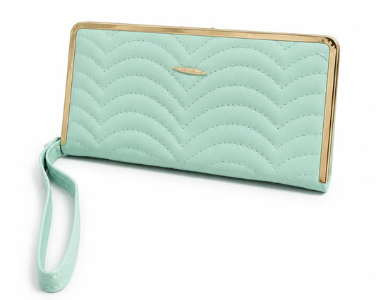 Quilted Wristlet Clutch Wallet