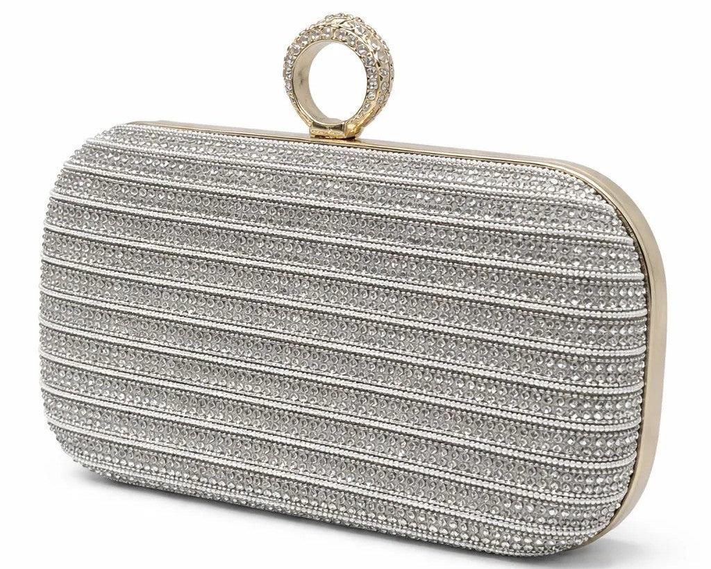 Pearl Clasp Rhinestone Clutch