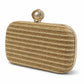 Golden Pearl Clasp Rhinestone Clutch