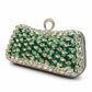 Gold Teardrop Crystal Clutch