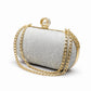Champagne Pearl Chain Clutch