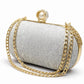 Champagne Pearl Chain Clutch