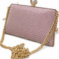 Silver Pearl Clasp Evening Clutch