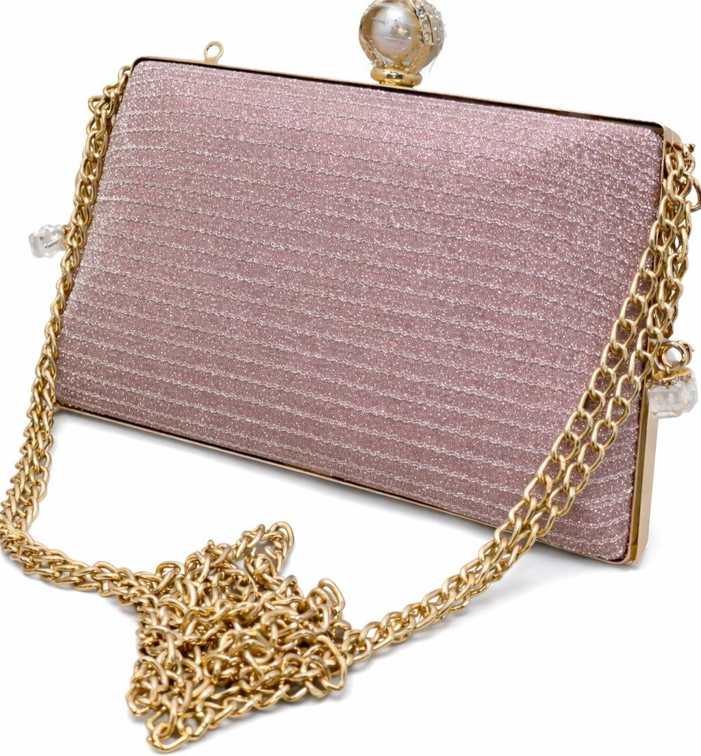Pearl Clasp Evening Clutch