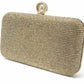 Rhinestone Pearl Clasp Box Clutch