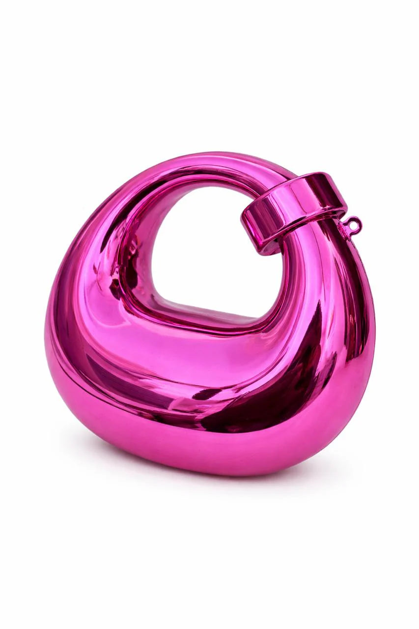 Golden Loop Handle Evening Clutch