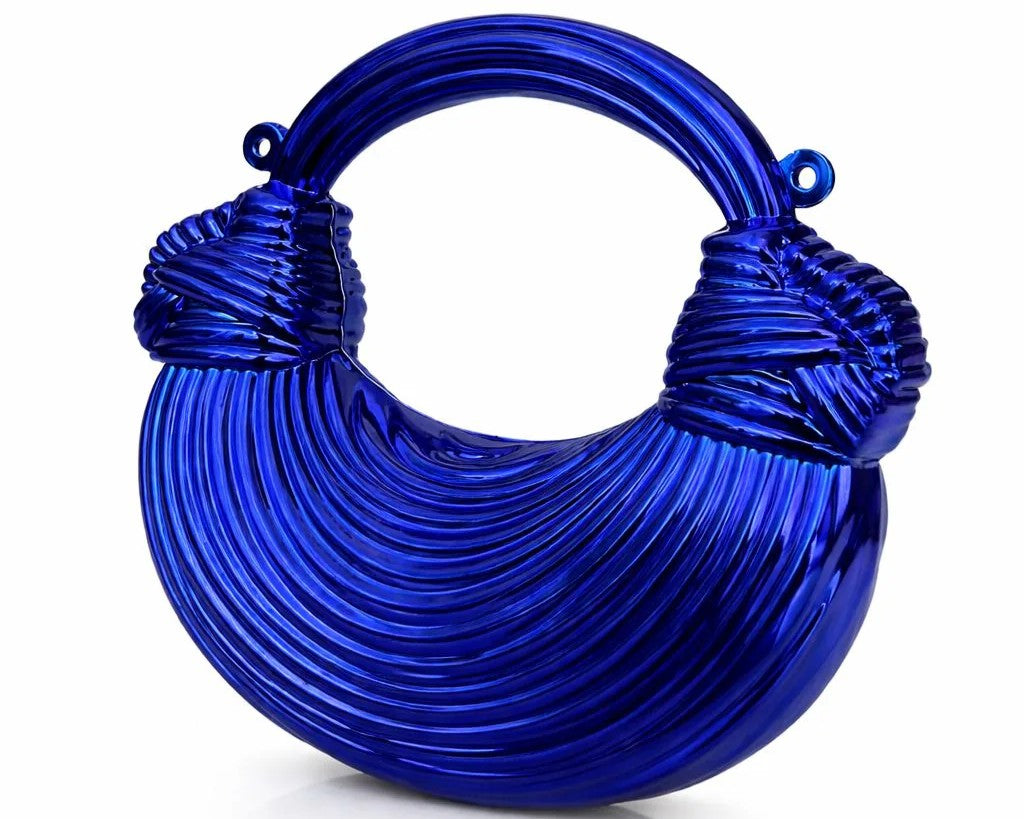 Ribbed Loop Handle Evening Clutch
