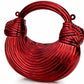 Ribbed Loop Handle Evening Clutch