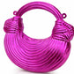 Ribbed Loop Handle Evening Clutch