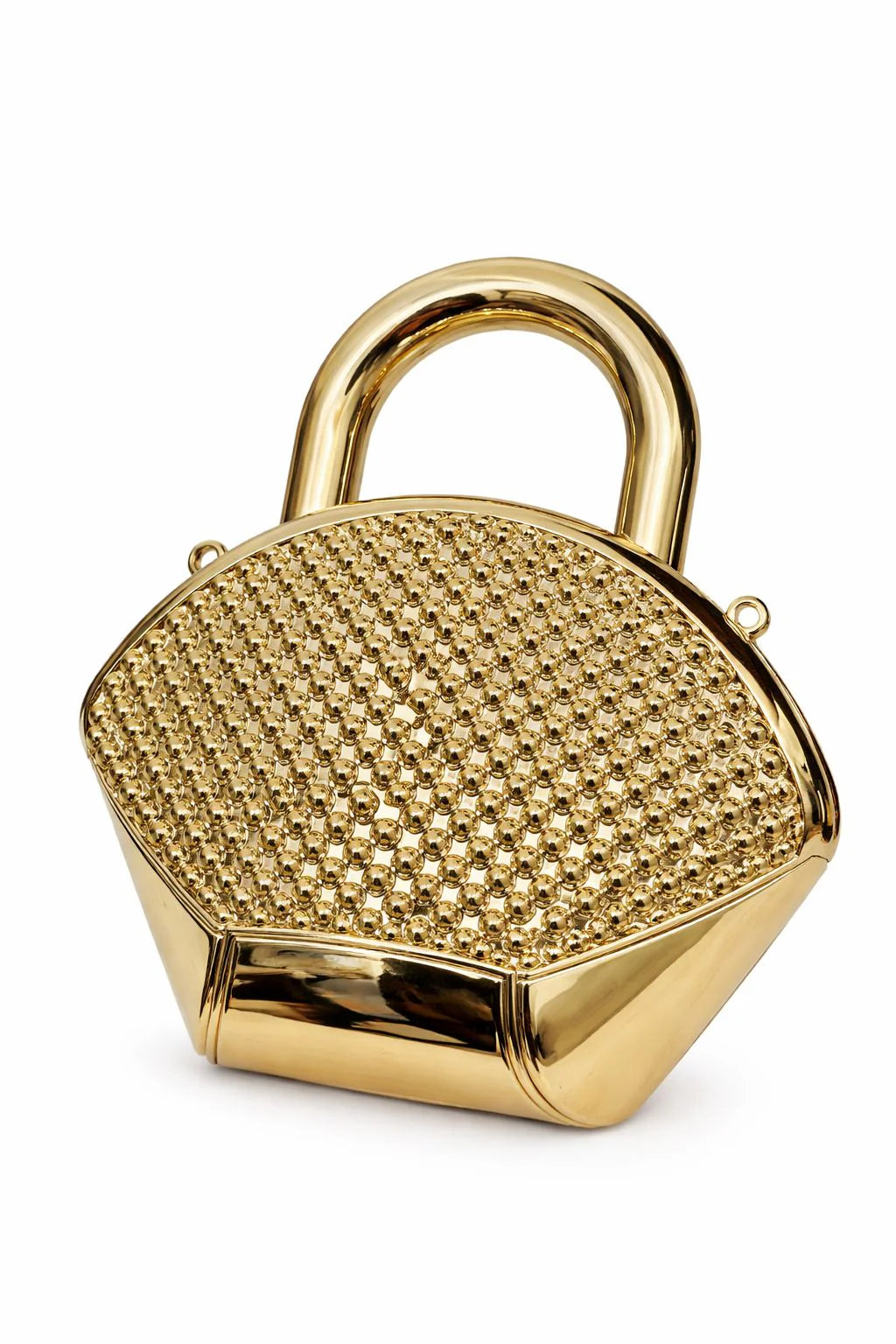 Golden Lock Handle Clutch