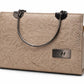 Floral Embossed Top Handle Handbag