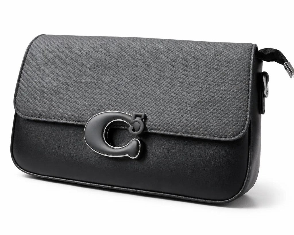 Textured C-Clasp Clutch