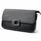 Beige Textured C-Clasp Clutch