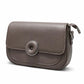 Cream Ribbed Round Clasp Clutch