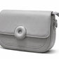 Ribbed Round Clasp Clutch