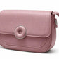 Ribbed Round Clasp Clutch