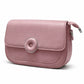 Cream Ribbed Round Clasp Clutch