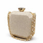 Champagne Crystal Chain Evening Clutch