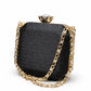 Champagne Crystal Chain Evening Clutch