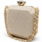 Champagne Crystal Chain Evening Clutch