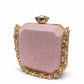 Champagne Crystal Chain Evening Clutch
