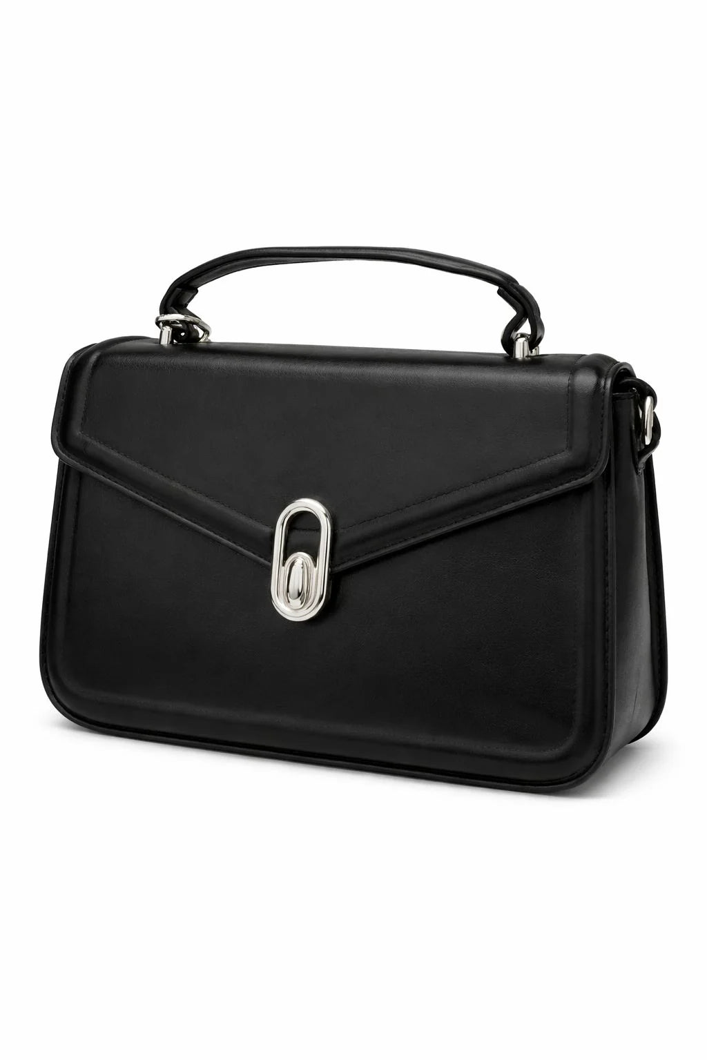 Cream Envelope Top Handle Handbag