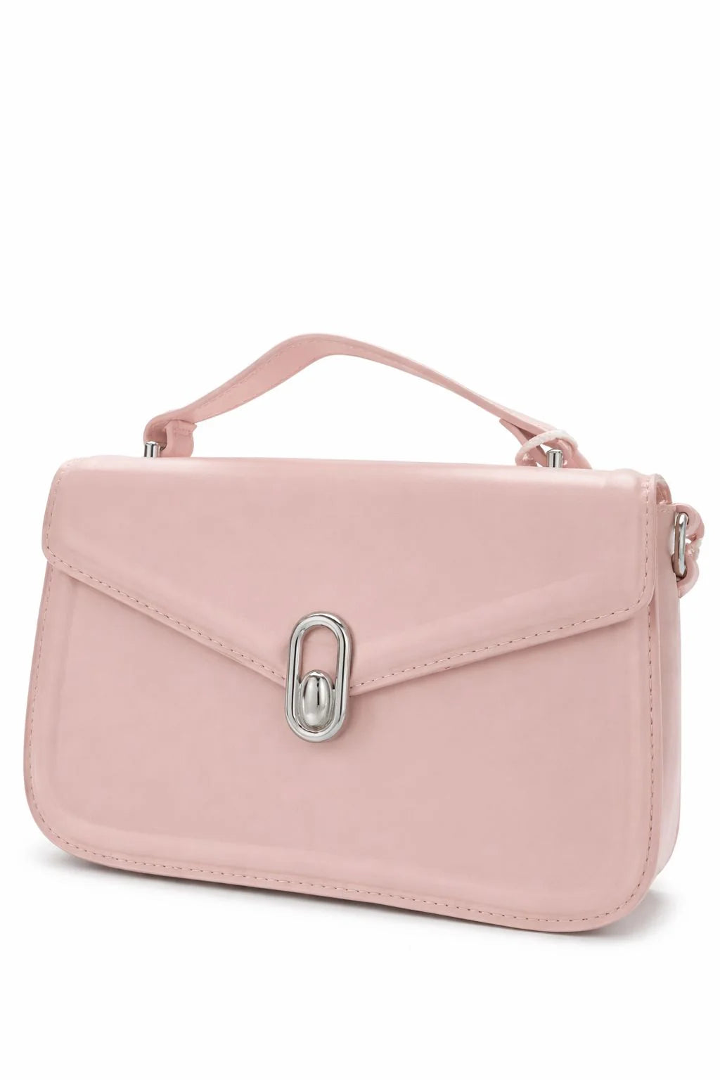 Cream Envelope Top Handle Handbag