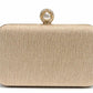 Textured Pearl Clasp Evening Clutch