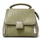 Braided Square Clasp Top Handle Handbag