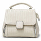 Braided Square Clasp Top Handle Handbag