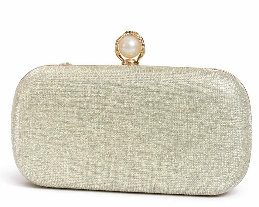 Pearl Clasp Evening Clutch