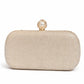 Silver Pearl Clasp Evening Clutch