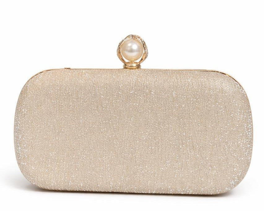 Pearl Clasp Evening Clutch