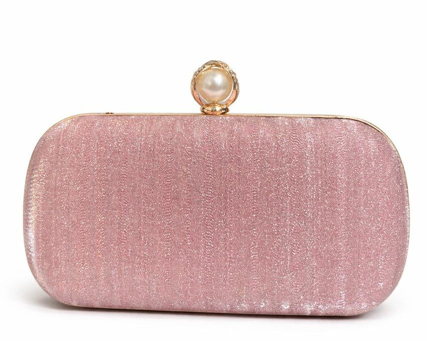 Pearl Clasp Evening Clutch