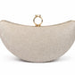 Crescent Ring Clasp Evening Clutch