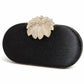 Silver Floral Crystal Clutch