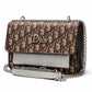 Black Grey Monogram Chain Crossbody Bag