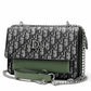 Black Grey Monogram Chain Crossbody Bag