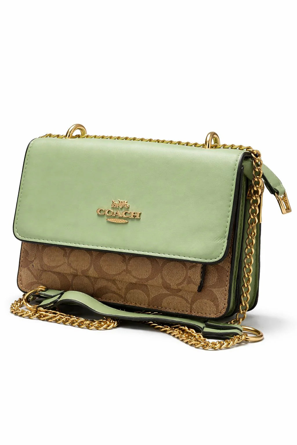 Black Brown Monogram Chain Crossbody Bag