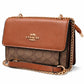 Black Brown Monogram Chain Crossbody Bag