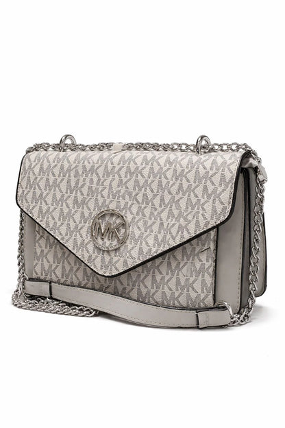 Charcoal Monogram Chain Crossbody Bag