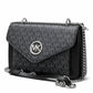Charcoal Monogram Chain Crossbody Bag