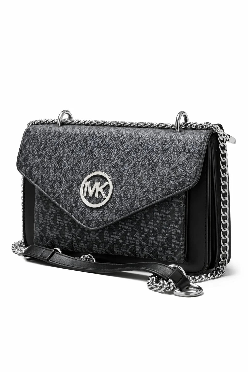 Charcoal Monogram Chain Crossbody Bag