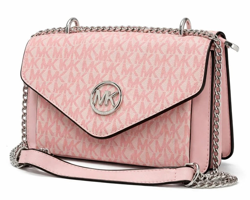 Charcoal Monogram Chain Crossbody Bag