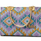 Emerald Geometric Top Handle Handbag