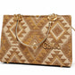 Emerald Geometric Top Handle Handbag