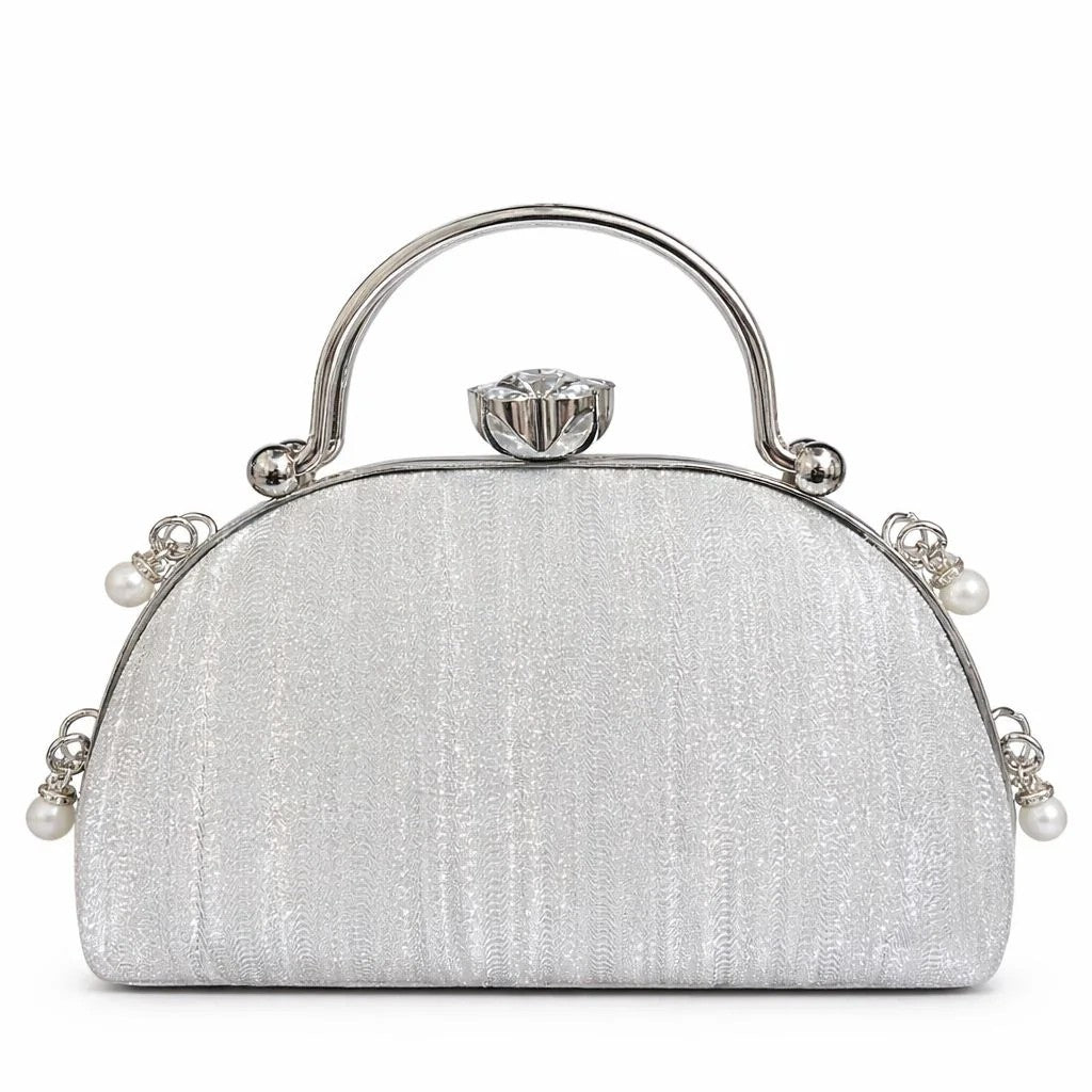 Pearl Top Handle Clutch